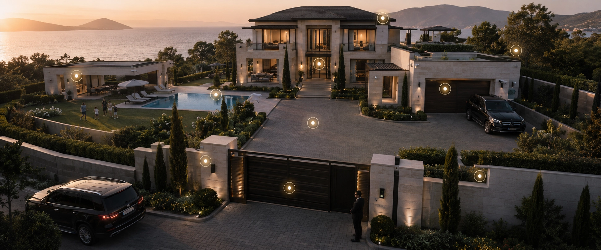 Secured villa and estate compound