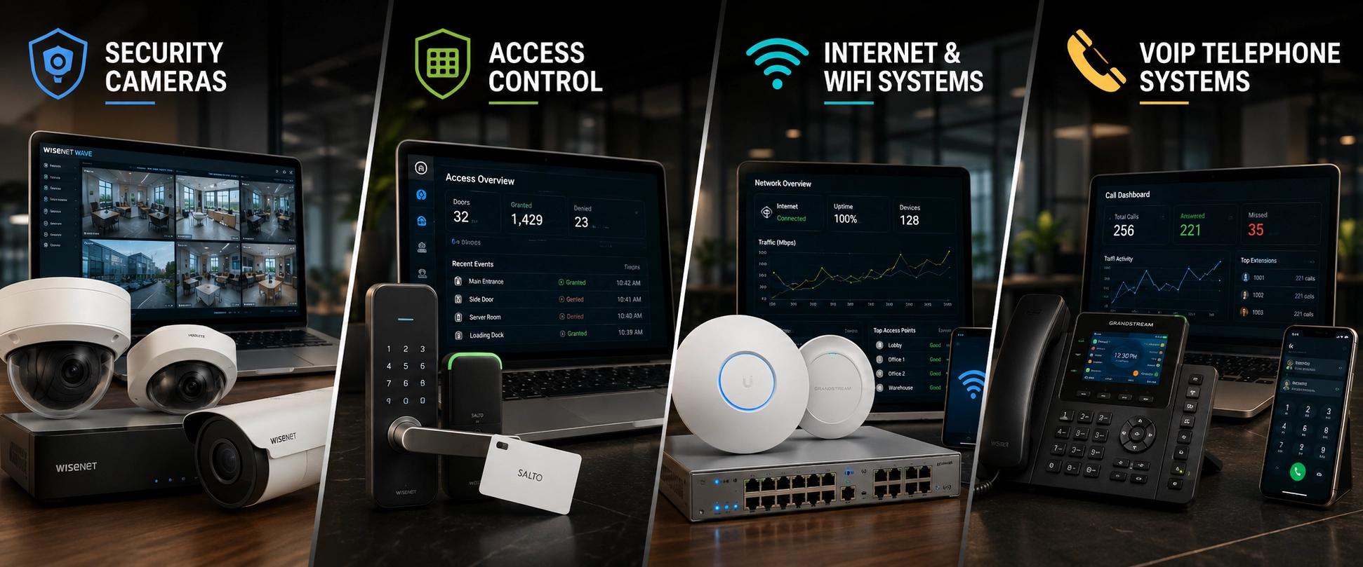 Access control, WiFi, and VoIP solutions